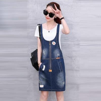 ĐẦM YẾM JEAN PHỐI DA KHÓA KÉO TRƯỚC NGỰC - NY836